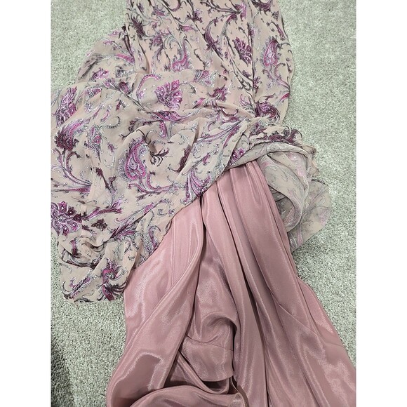 Laundry Shelli Segal Floral Maxi Dress Silk Blend Vintage Y2K Pink Women’s Sz 2 - Picture 13 of 13